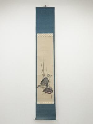 塩川文麟筆　五月節句図　肉筆紙本掛軸（保護箱）
